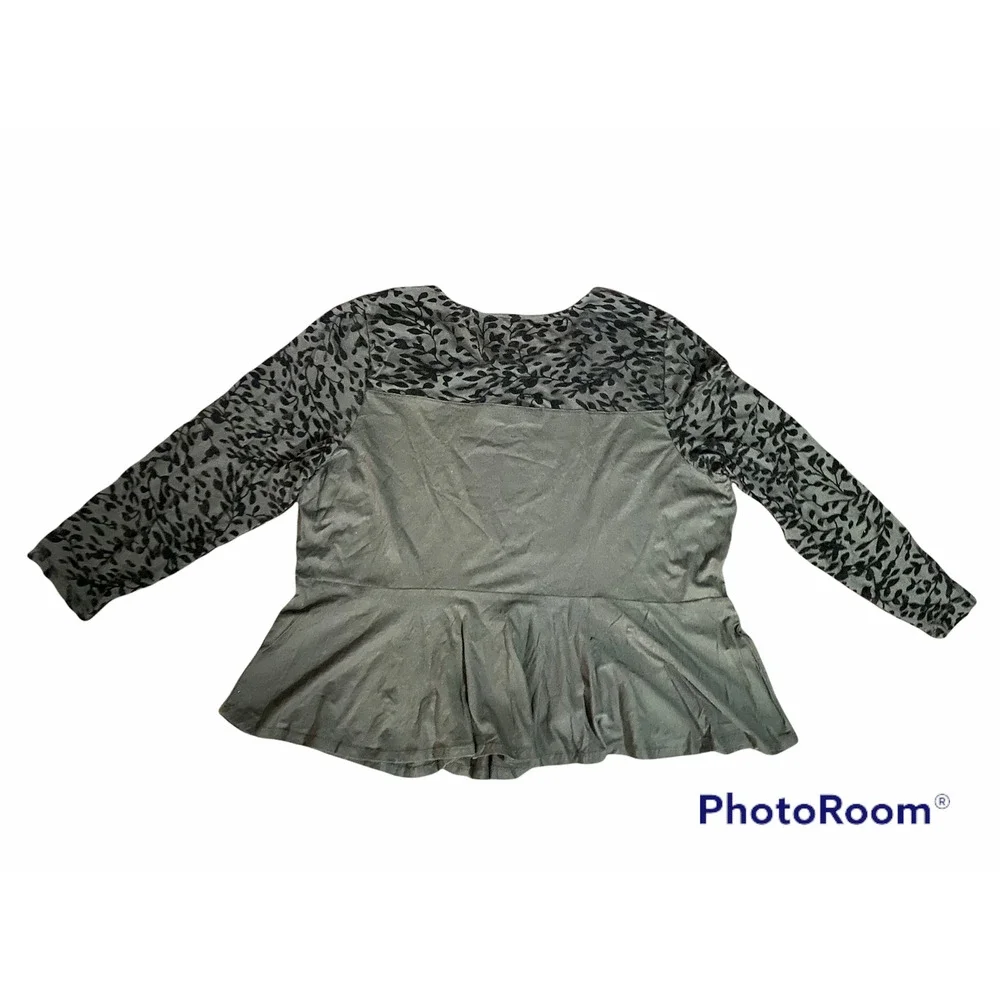 Denim 24/7 Black Pullover Long Sleeve Plus Size 2X 26/28 - Picture 2 of 6
